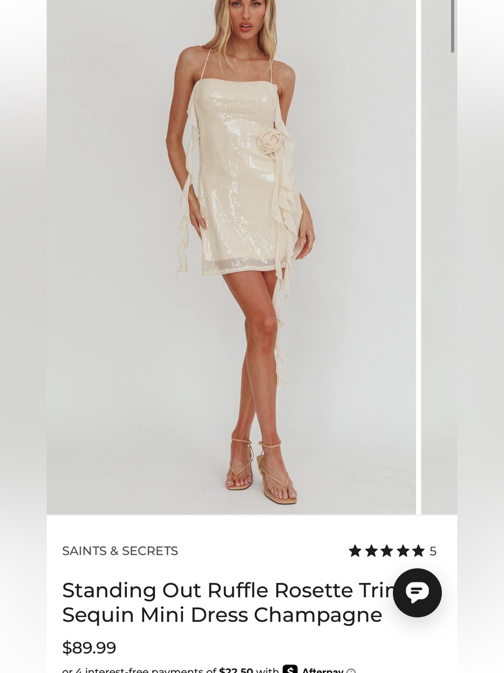 Selfie Leslie Sequin Rosette Dress